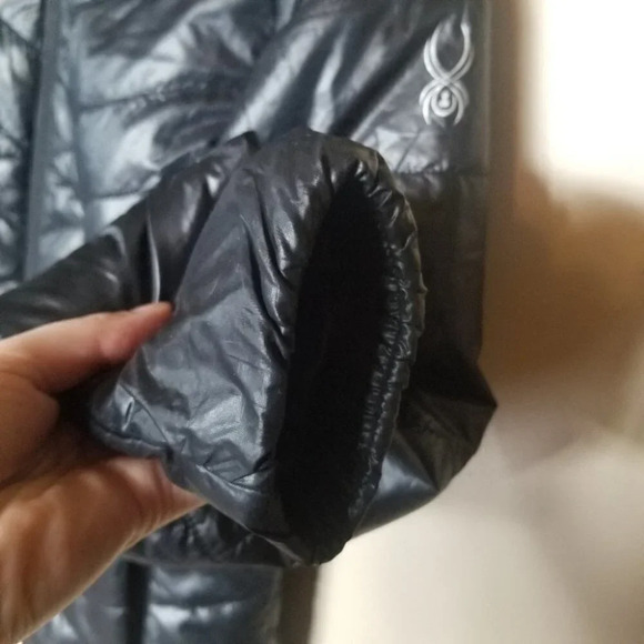 Spyder Black Puffer Jacket Lightweight M - Picture 11 of 12